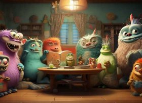 怪物来了绘本读后感、怪物来做客绘本读后感