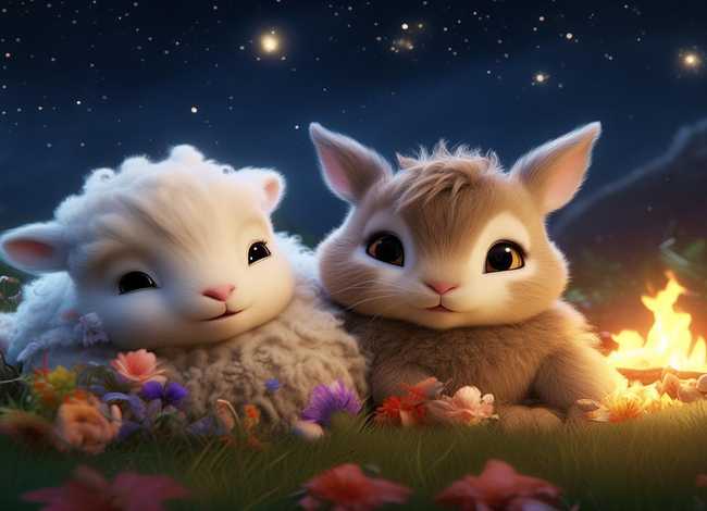 睡前故事大全100篇小绵羊 - 睡前故事大全100篇小绵羊和小兔子