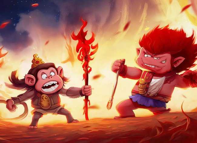 儿童睡前故事孙悟空红孩儿、孙悟空与红孩儿故事