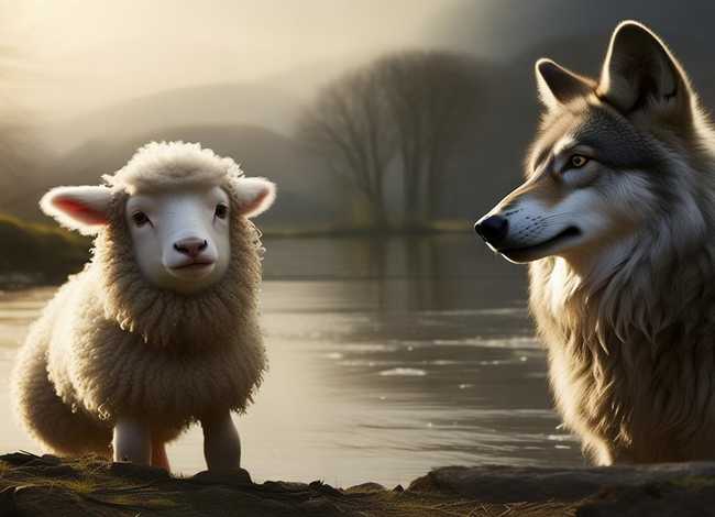 英文版儿童故事狼和羊 - 《狼和小羊》的故事英文版