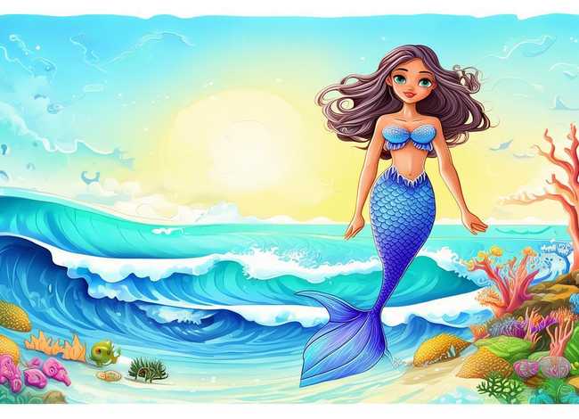 儿童睡前故事文字版图片；儿童睡前故事文字版图片美人鱼