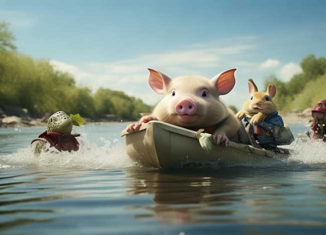 一群动物过河的笑话（一群动物过河的笑话视频）