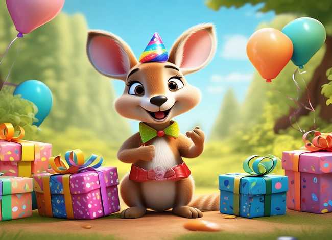 儿童故事小袋鼠的生日，小袋鼠的生日礼物故事