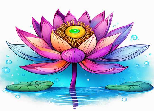 儿童荷花简笔画（儿童荷花简笔画简单又漂亮）