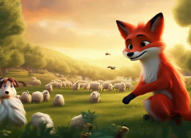 儿童故事狐狸和牧羊人、狐狸和牧羊犬的故事动画片