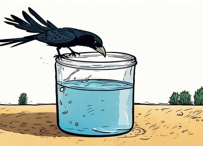 乌鸦喝水绘本故事儿童画，乌鸦喝水绘本故事简笔画