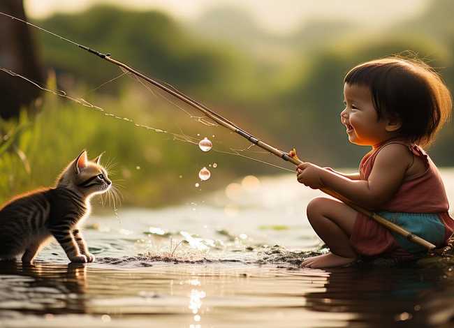 儿童故事小猫钓鱼的原文 - 小猫钓鱼的故事课文