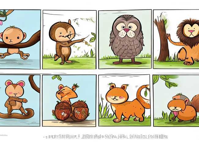 动物故事简笔画四幅连环画 - 动物故事简笔画四幅连环画怎么画