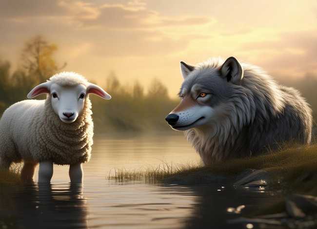 英文版儿童故事狼和羊 - 《狼和小羊》的故事英文版