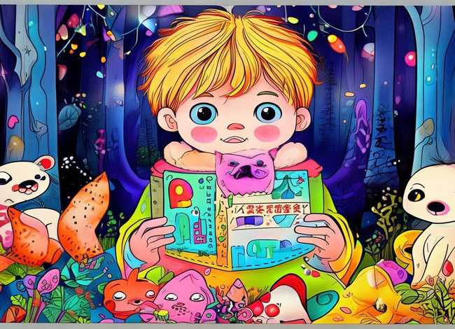 儿童插画故事书带拼音，故事书的插画