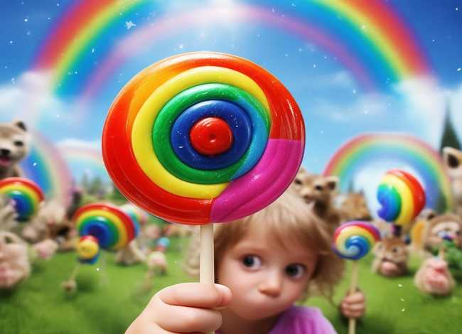儿童故事彩虹棒棒糖 - 关于彩虹和棒棒糖的故事