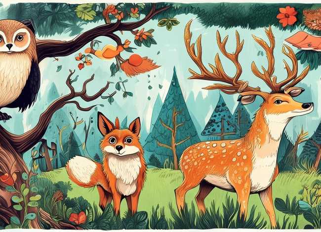 动物童话故事图片 动物童话手抄报的图片