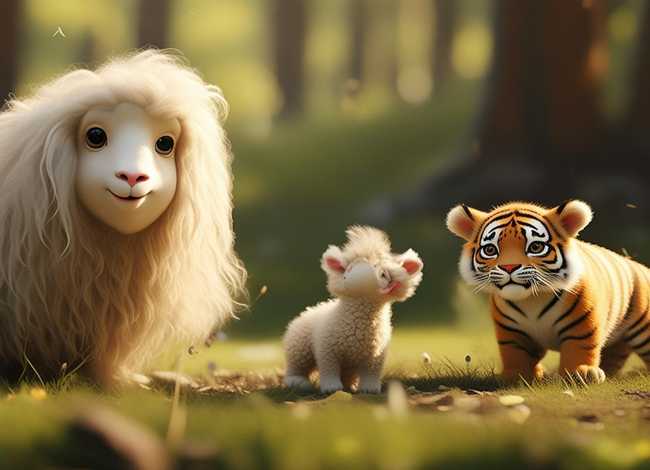 儿童故事老绵羊和小绵羊（小绵羊和小老虎的故事）