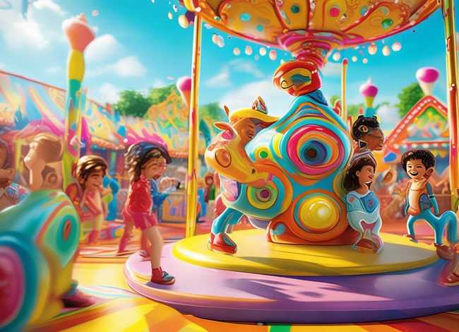 游乐场小孩活动故事，游乐场小孩活动故事视频