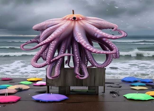 章鱼卖雨伞的故事，章鱼卖雨伞的故事教案