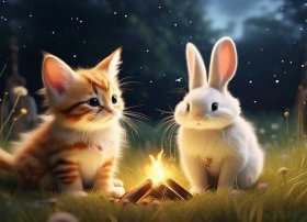 故事大全 睡前故事 小猫；故事大全 睡前故事 小猫和小兔子