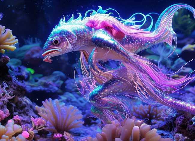 海底美人鱼简笔画、海底美人鱼简笔画教程