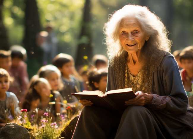 童心故事岛老奶奶，老奶奶讲故事