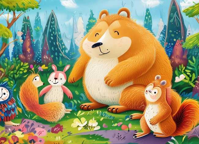 动物故事画儿童画；动物故事绘画