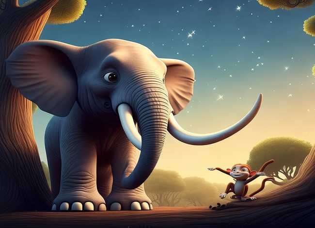 儿童睡前故事大全集大象和猴子（睡前小故事猴子和大象）