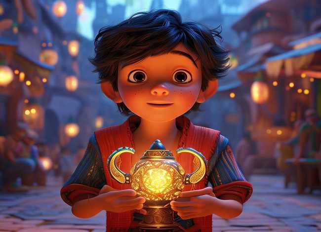 阿拉丁神灯的故事绘本，阿拉丁神灯的故事绘本图片