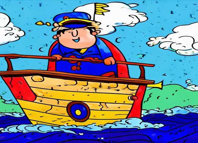 船长儿童画图片；船长儿童画图片大全
