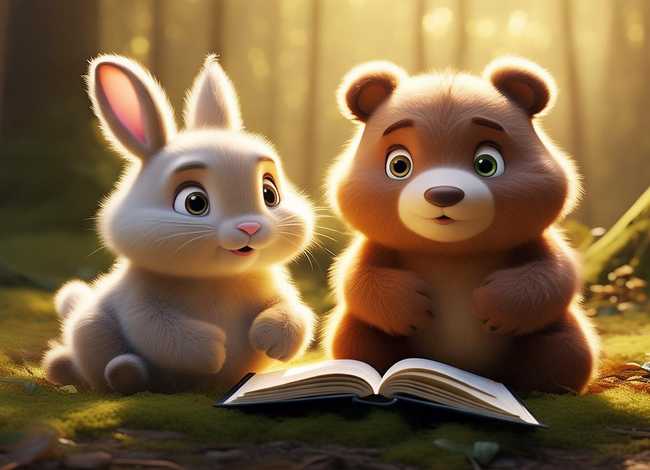 小故事交朋友，故事交朋友小兔子和小熊