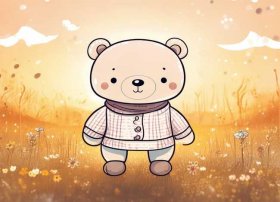 波比熊简笔画 浪漫波比熊简笔画