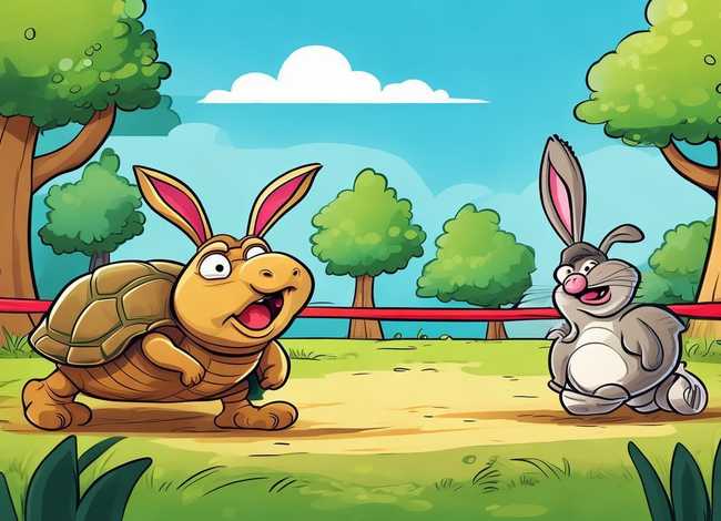 少儿英语故事，少儿英语故事龟兔赛跑