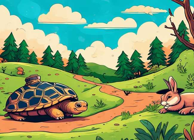 绘本故事绘画作品(绘本故事绘画作品龟兔赛跑) 绘本故事绘画作品(绘本故事绘画作品龟兔赛跑)