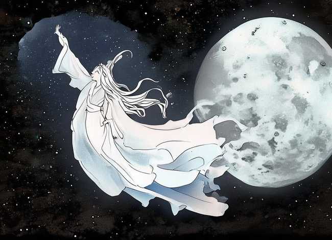 嫦娥奔月的神话故事简笔画（嫦娥奔月的神话故事简笔画图片）