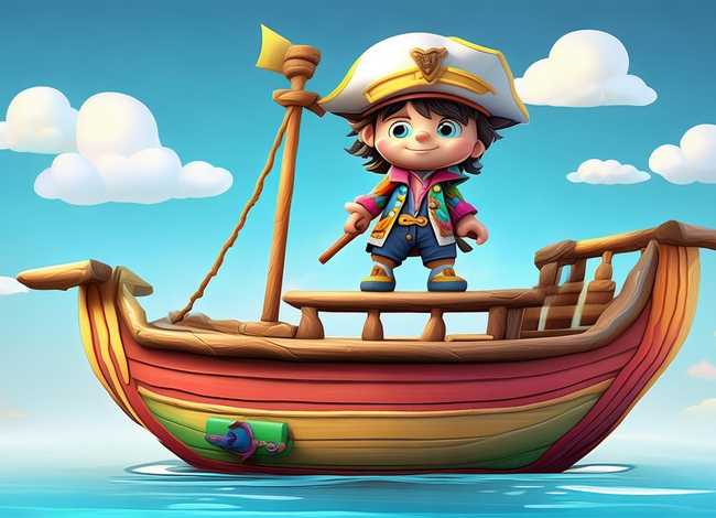 儿童船长的视频 船长儿童画图片
