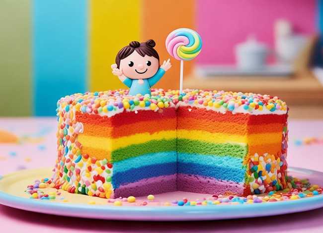 儿童彩虹蛋糕图片大全可爱 儿童彩虹蛋糕图片大全可爱版