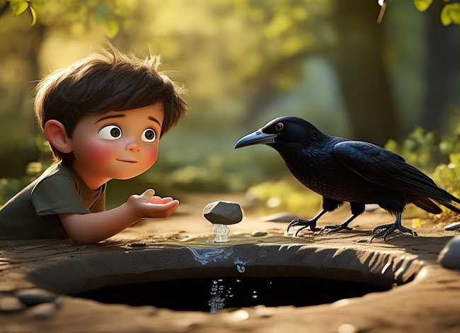 儿童故事1分钟，儿童故事1分钟乌鸦喝水