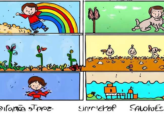 儿童简笔连环画小故事4格 简笔连环画4格小故事一年级