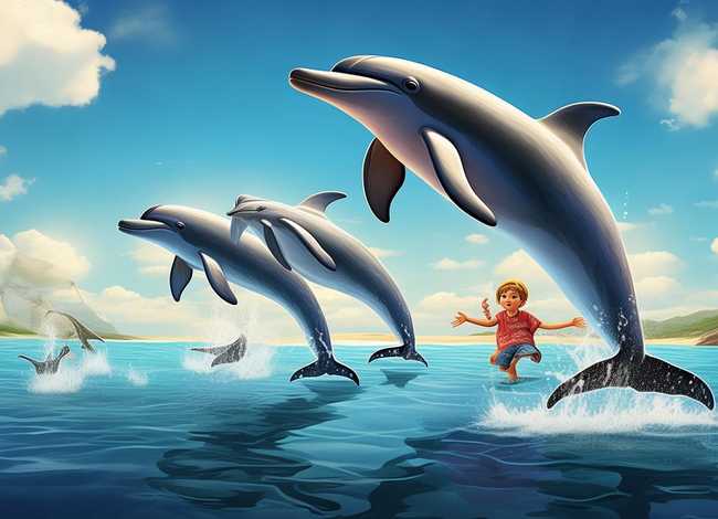 海豚的故事儿童视频，来一个海豚的故事