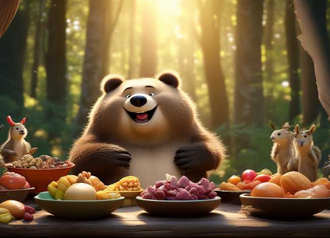 小熊请客简短故事，小熊请客简短故事内容