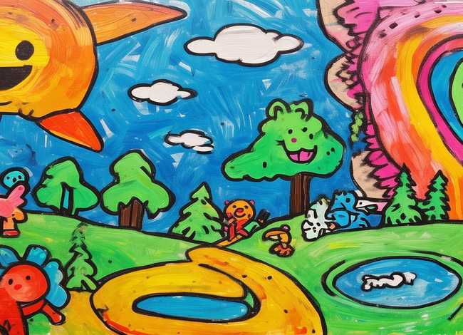 一年级儿童画，小学一年级儿童画