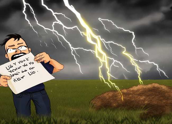 撒谎遭雷劈的搞笑图片；撒谎遭雷劈的搞笑图片带字