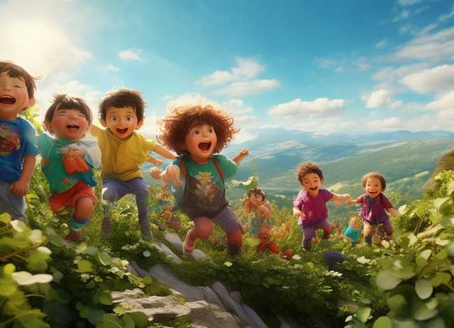 儿童爬山图画 儿童爬山图画怎么画