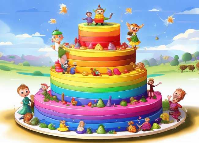 彩虹蛋糕绘本故事带图片 彩虹蛋糕绘本故事带图片大全