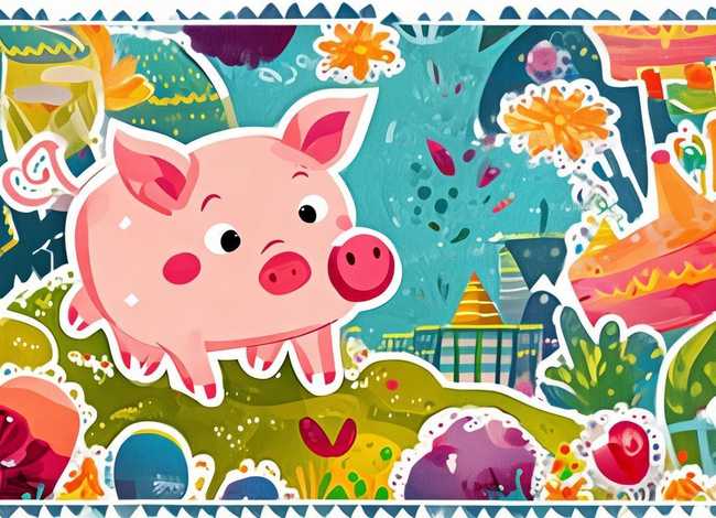 儿童故事的图片带有猪（儿童故事图片带字）