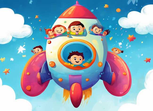 儿童火箭故事书3-6岁，幼儿园火箭故事