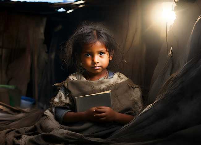 贫困儿童的故事；贫困小孩的故事与视频