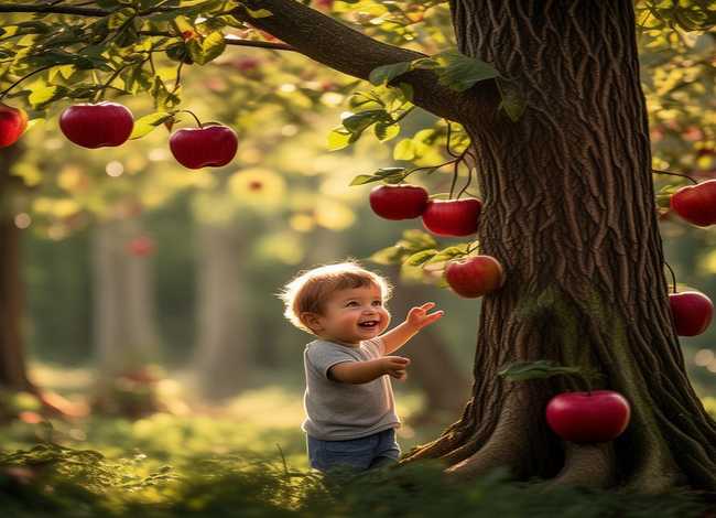 森林的苹果树儿童故事、苹果树的小故事