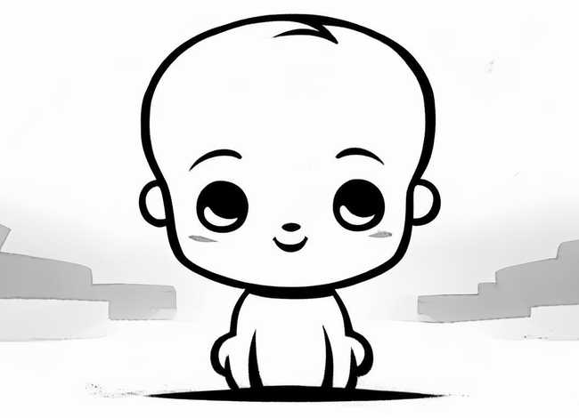 儿童黑白画 简单 - 儿童黑白画 简单图片