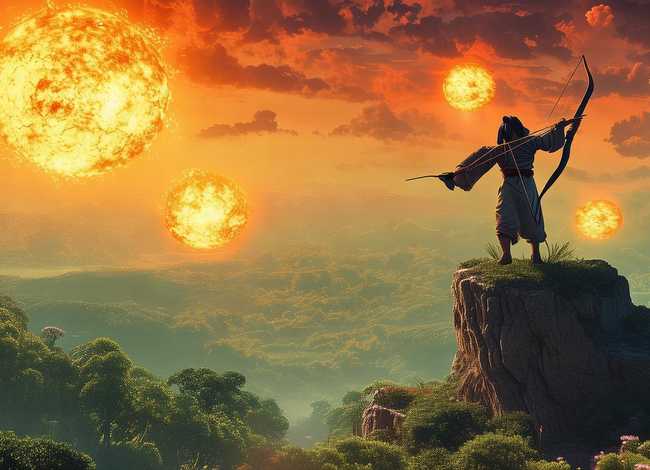 后羿射日儿童故事视频；后羿射日小故事的视频