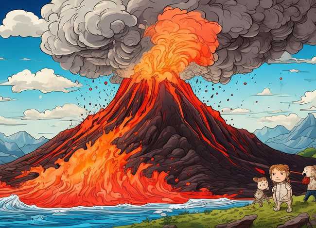 火山爆发小故事 - 火山爆发小故事绘本