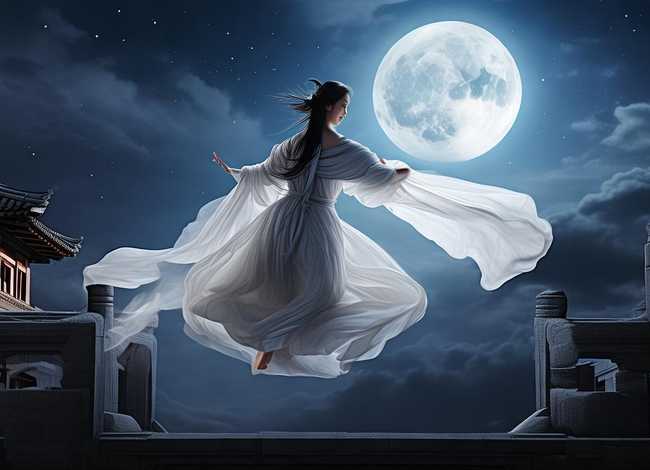 嫦娥奔月的故事画画；嫦娥奔月的故事画画怎么画
