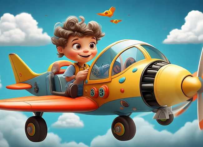 飞机故事儿童英文版、飞机儿童英语